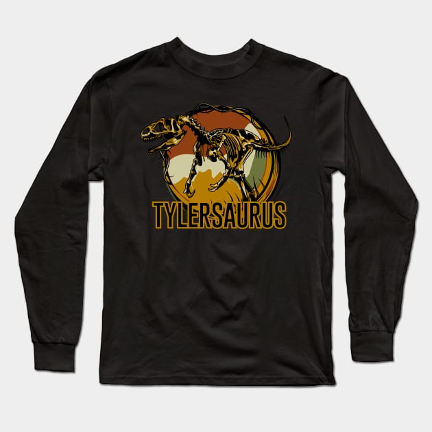 Tylerosaurus Tyler Dinosaur T-Rex Long Sleeve T-Shirt by HawaiPlus